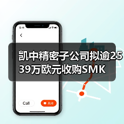 凯中精密子公司拟逾2539万欧元收购SMK 凯中精密子公司拟逾2539万欧元收购SMK