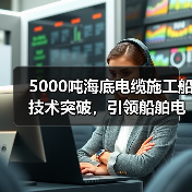 5000吨海底电缆施工船技术突破，引领船舶电缆新发展