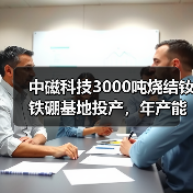 中磁科技3000吨烧结钕铁硼基地投产,年产能达8000吨 中磁科技3000吨烧结钕铁硼基地投产,年产能达8000吨