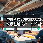 中磁科技3000吨烧结钕铁硼基地投产,年产能达8000吨 中磁科技3000吨烧结钕铁硼基地投产,年产能达8000吨